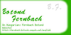 botond fernbach business card